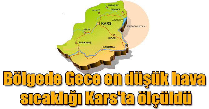 Bölgede Gece En Düşük Hava Sıcaklığı Kars'ta Ölçüldü