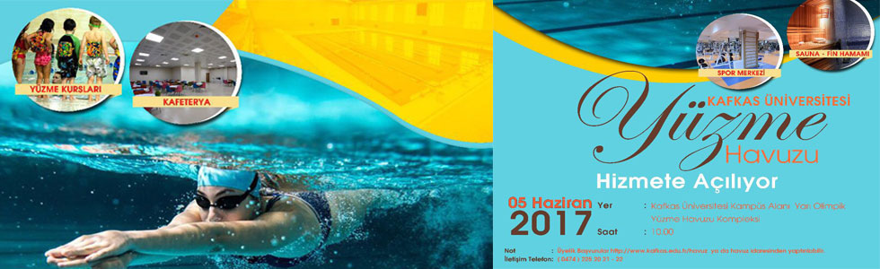 Kafkas Üniversitesi Yarı Olimpik Yüzme Havuzu Açılıyor