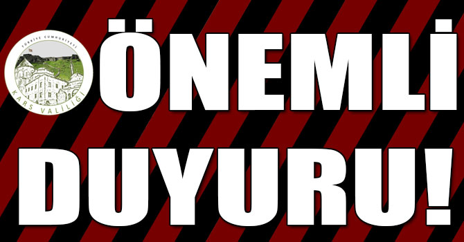 Kars Valiliğinden LYS Duyurusu