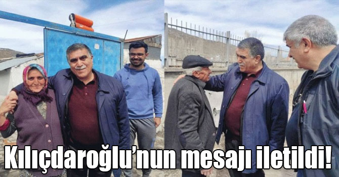CHP Kars İl Başkanı Taner Toraman, sel mağdurlarına Kılıçdaroğlu’nun mesajlarını iletti