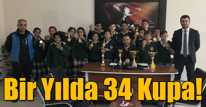 Kars’ta Bir Yılda 34 Kupa!