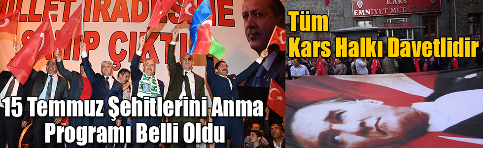 15 Temmuz Şehitlerini Anma, Demokrasi ve Milli Birlik Günü Etkinlikleri