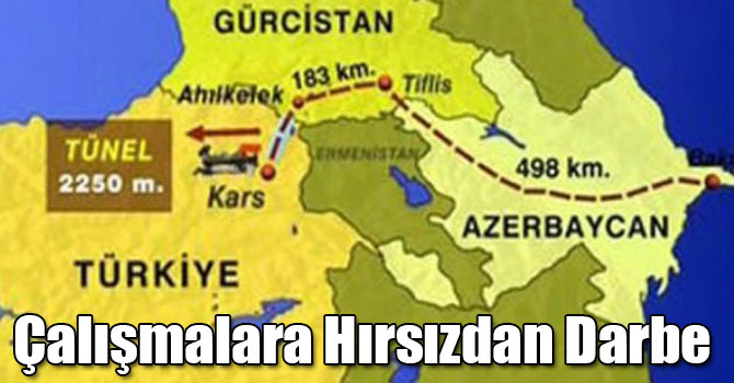 BTK Demiryolu Hattı Çalışmalarına Hırsızdan Darbe