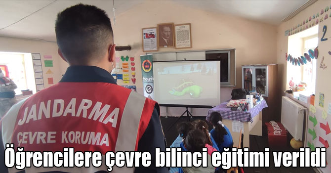 Jandarma, öğrencilere çevre bilinci eğitimi verdi