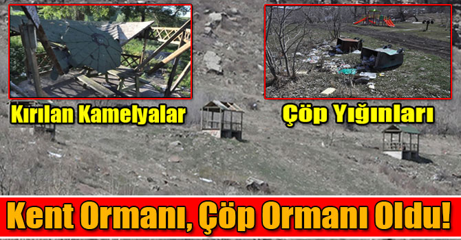 Kars Kent Ormanı, Çöp Ormanı Oldu!