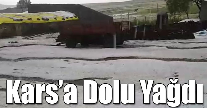 Kars’a Dolu Yağdı