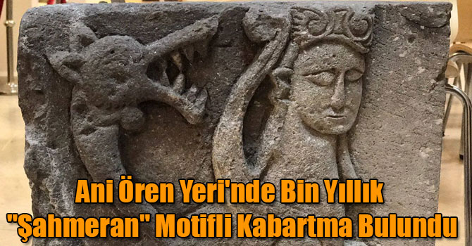 Ani Ören Yeri'nde Bin Yıllık "Şahmeran" Motifli Kabartma Bulundu