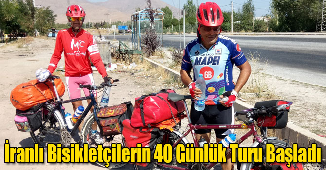 İranlı Bisikletçilerin 40 Günlük Turu Başladı