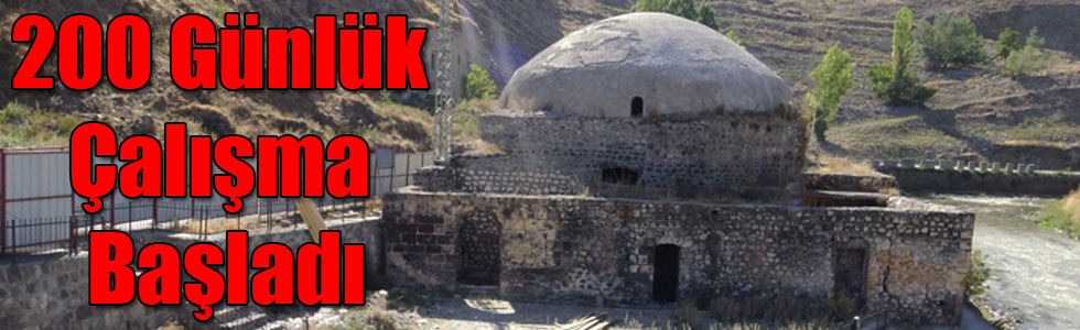 Mazlum Ağa Hamamı 1'nci Etap Restorasyon Yapım İşi Başladı