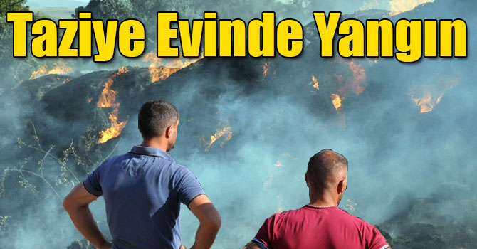 Kars'ta Taziye Evinde Yangın: Çadır Küle Döndü, 100 Ton Ot Yandı