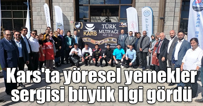 Kars'ta yöresel yemekler sergisi büyük ilgi gördü