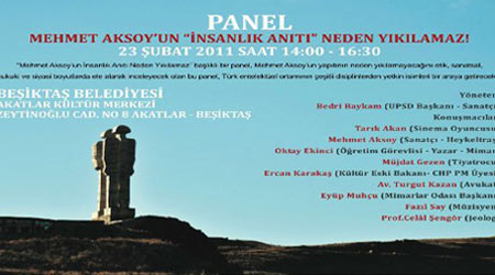 Anıt İçin Panel Düzenleniyor