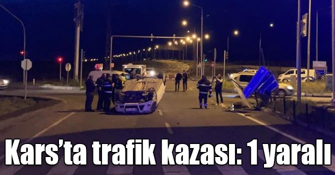 Kars’ta trafik kazası: 1 yaralı