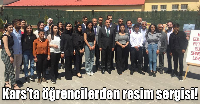 Kars’ta öğrencilerden resim sergisi!