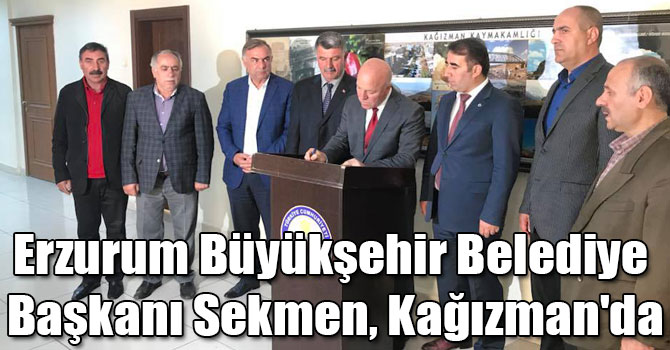 Erzurum Büyükşehir Belediye Başkanı Sekmen, Kağızman'da