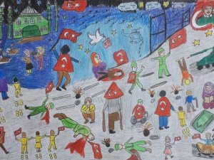 Sinoplu öğrenci, ‘15 Temmuz’ konulu resim yarışmasında Türkiye birincisi oldu