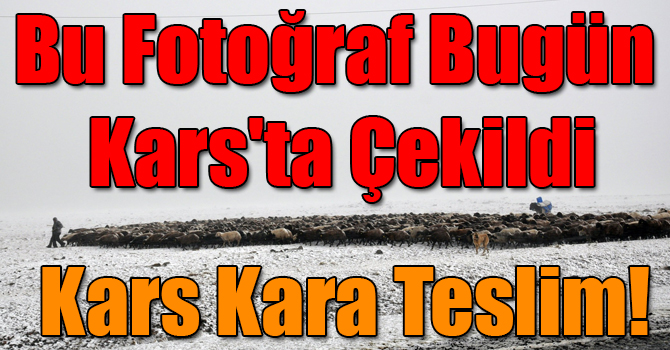 Bu Fotoğraflar Bugün Kars'ta Çekildi, Kars Kara Teslim!