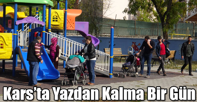 Kars'ta Yazdan Kalma Güneşli Hava Yaşanıyor