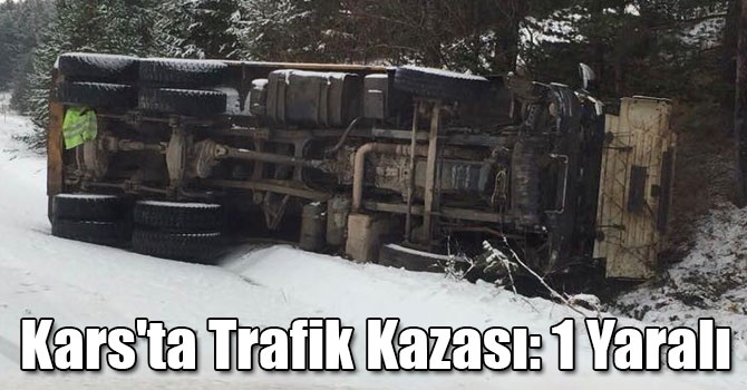 Kars'ta Trafik Kazası: 1 Yaralı