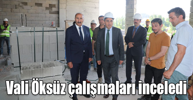 Vali Öksüz çalışmaları inceledi