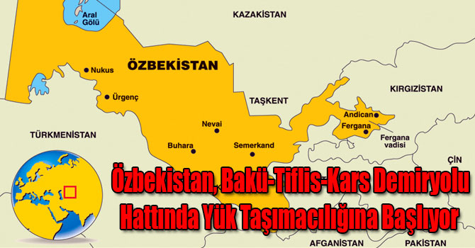 Özbekistan, Bakü-Tiflis-Kars Demiryolu Hattında Yük Taşımacılığına Başlıyor
