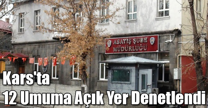 Kars'ta 12 Umuma Açık Yer Denetlendi