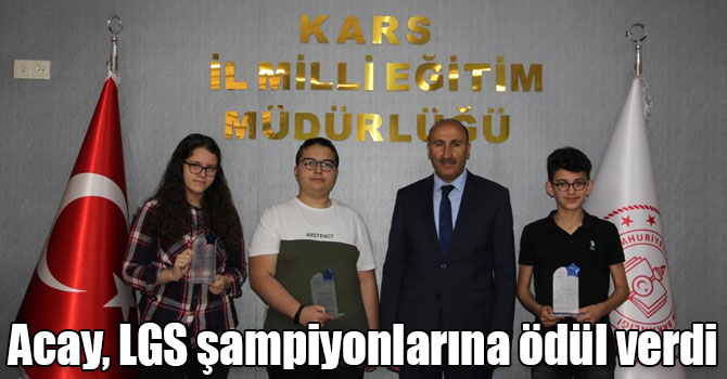 Acay, LGS şampiyonlarına ödül verdi