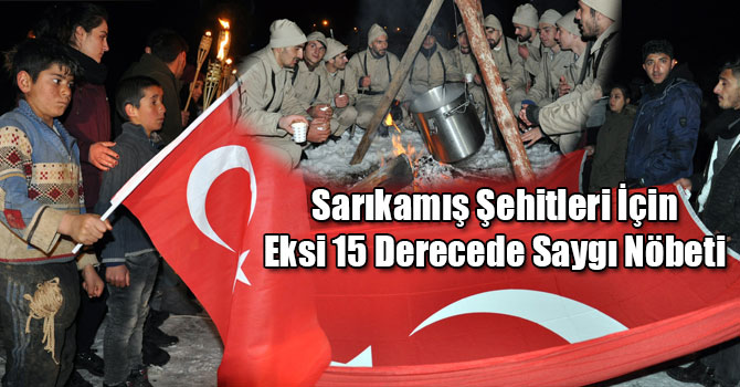 Sarıkamış Şehitleri İçin Eksi 15 Derecede Saygı Nöbeti