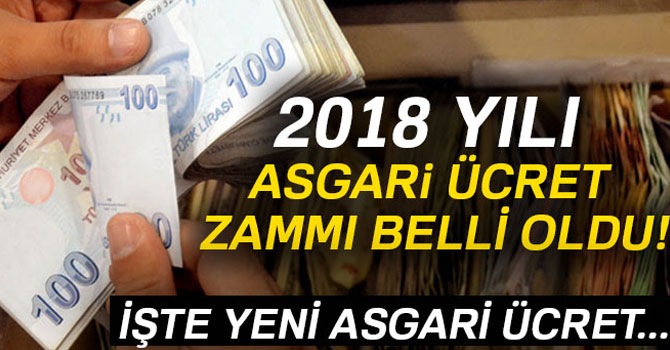 2018 asgari ücret kaç TL? Asgari ücret zammı belli oldu | AGİ ne kadar olacak?