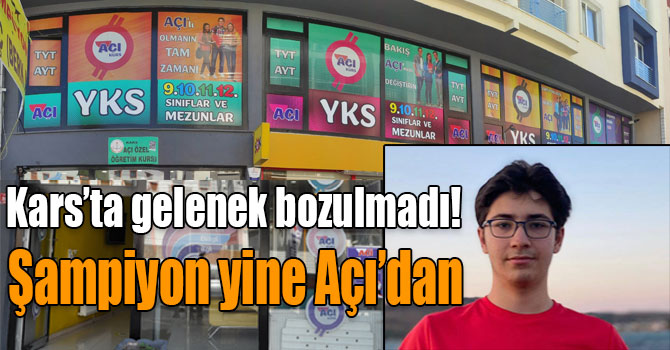 Kars’ta gelenek bozulmadı! Şampiyon yine Kars Açı Özel Öğretim Kursundan!