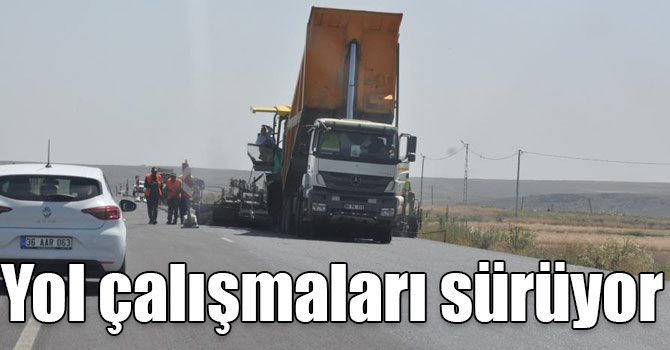 Kars-Arpaçay arasında yol çalışmaları sürüyor