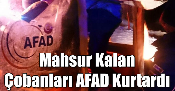 Kars'ta Tipiden Mahsur Kalan Çobanları AFAD Kurtardı