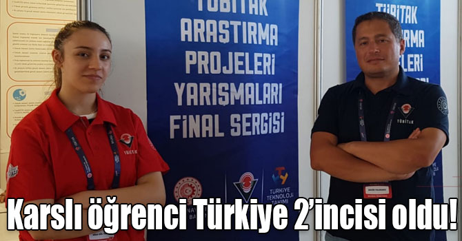 Karslı öğrenci Türkiye 2’incisi oldu!