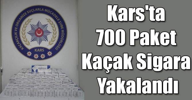 Kars'ta 700 Paket Kaçak Sigara Yakalandı