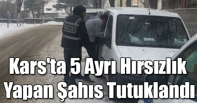 Kars'ta 5 Ayrı Hırsızlık Yapan Şahıs Tutuklandı