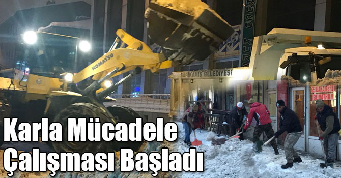 Sarıkamış Belediyesi Karla Mücadele Çalışması Başlattı