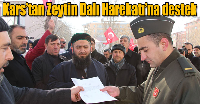 Kars’tan Zeytin Dalı Harekatı’na destek