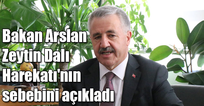 Bakan Arslan Zeytin Dalı Harekatı'nın sebebini açıkladı