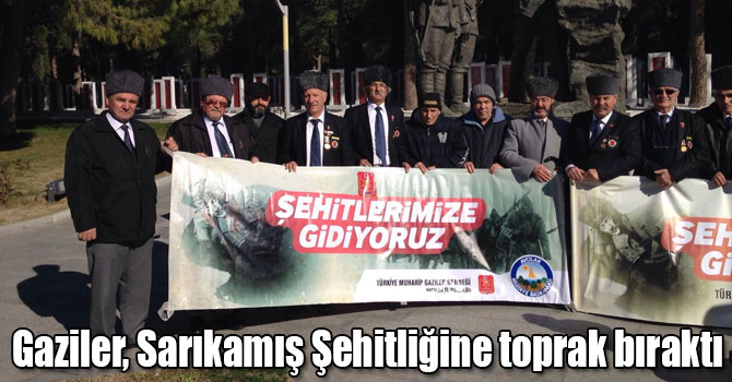 Gaziler, Sarıkamış Şehitliğine toprak bıraktı