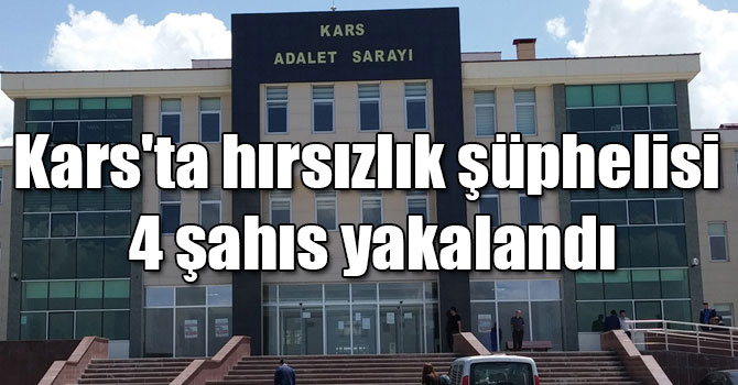 Kars'ta hırsızlık şüphelisi 4 şahıs yakalandı