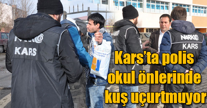 Kars’ta polis okul önlerinde kuş uçurtmuyor