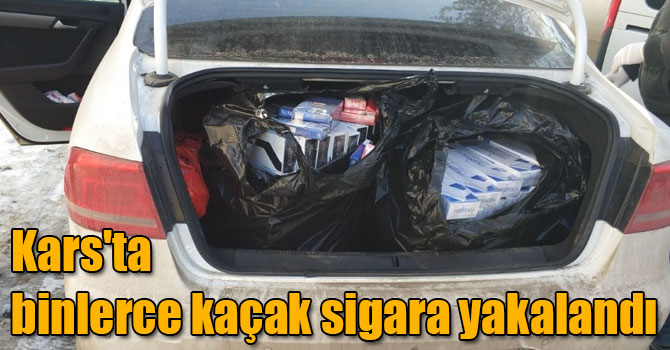 Kars'ta binlerce kaçak sigara yakalandı