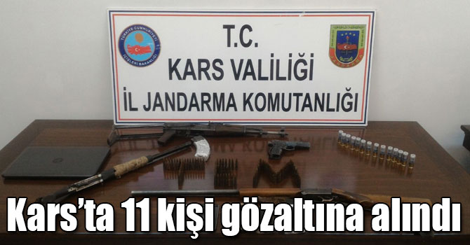 Kars’ta PKK/PYD/YPG bölücü terör örgütü ve mensuplarını övücü paylaşımlarda bulunan 11 şahıs gözaltına alındı