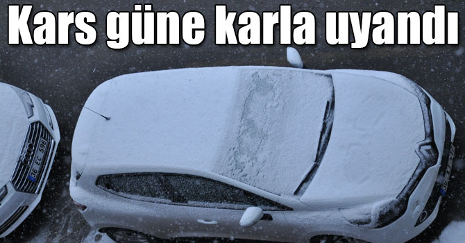 Kars güne karla uyandı
