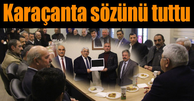 Başkan Kaçanta muhtarlara bilgisayar hediye etti