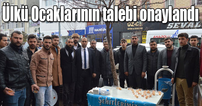 Kars Ülkü Ocaklarının talebi onaylandı