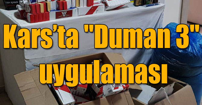 Kars’ta "Duman 3" uygulaması yapıldı