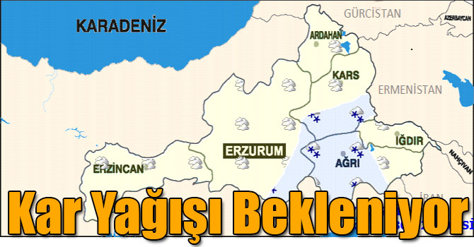 Doğu Anadolu'da Kar Yağışı Bekleniyor