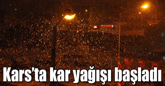 Kars'ta bahar havası yerini kar yağışına bıraktı