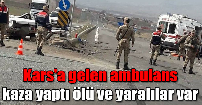Kars'a gelen ambulans kaza yaptı: 2 ölü, 6 yaralı